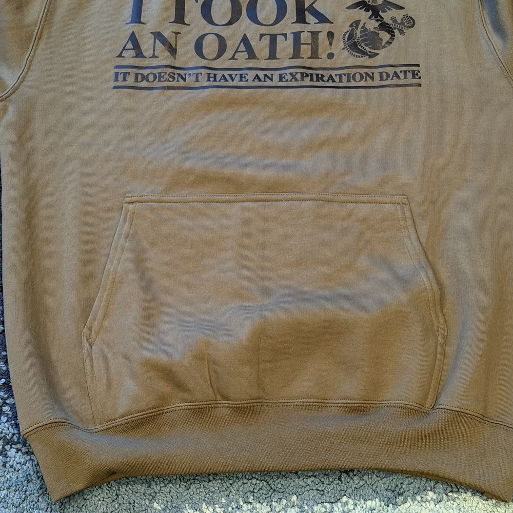 USMC Marine Corps Crewneck Sweatshirt Men's Medium Green Military - Picture 3 of 13